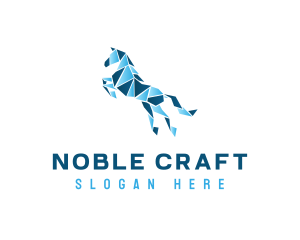 Gradient Horse Craft logo design