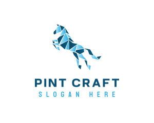 Gradient Horse Craft logo design