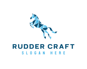 Gradient Horse Craft logo design