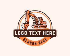 Excavator Machine Industrial logo