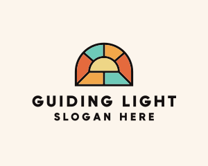 Stained Glass Arch Window logo design