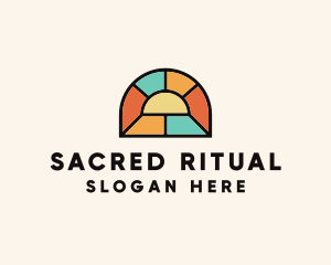 Stained Glass Arch Window logo design