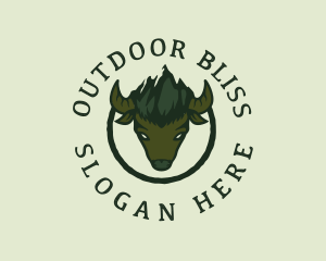 Buffalo Horn Mountain logo design