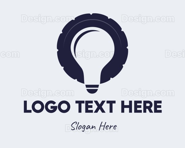 Wheel Idea Bulb Logo