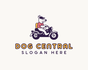 Dog Motorcycle Biker logo design