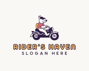 Dog Motorcycle Biker logo