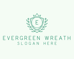 Natural Crown Shield Floral logo design