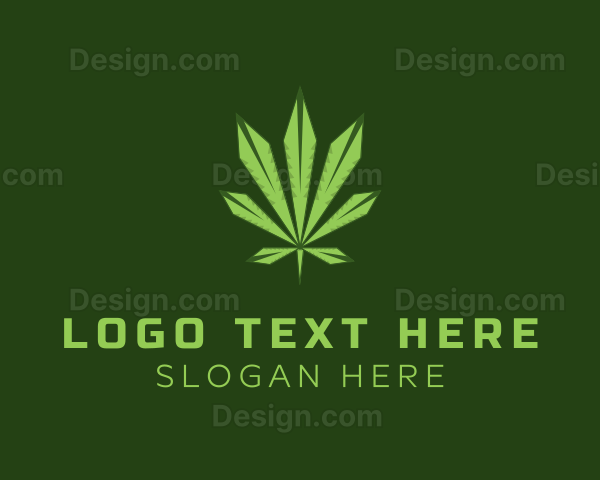 Cannabis Weed Geometric Logo