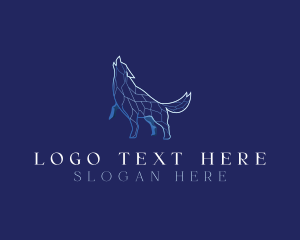 Luxury Geometric Wolf logo