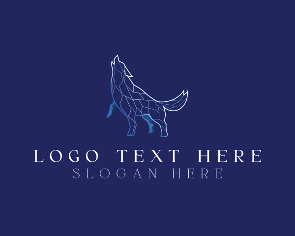 Luxury Geometric Wolf logo