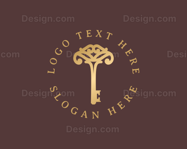 Elegant Key Letter T Logo