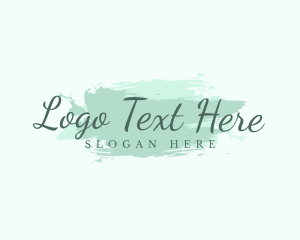 Minimalist Green Cursive  Logo