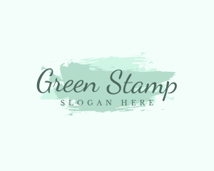 Minimalist Green Cursive  logo design