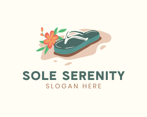 Beachwear Flower Flip Flops  logo