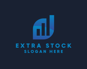 Stock Market Modern Leaf logo design