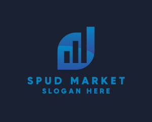 Stock Market Modern Leaf logo design