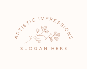 Minimalist Botanical Flowers logo design