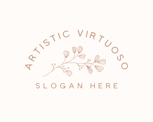 Minimalist Botanical Flowers logo design