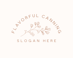 Minimalist Botanical Flowers logo design