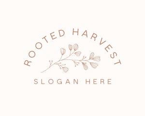 Minimalist Botanical Flowers logo design