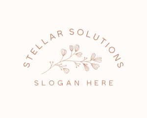 Minimalist Botanical Flowers logo design