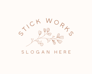 Minimalist Botanical Flowers logo design