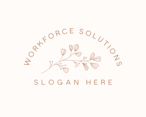 Minimalist Botanical Flowers logo design