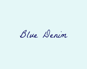 Blue Handwriting Cursive logo design