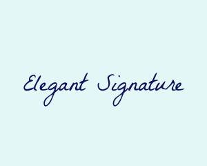 Blue Handwriting Cursive logo design