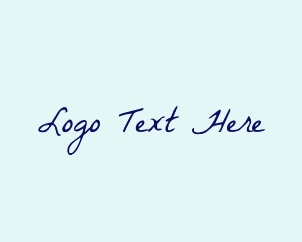 Cursive logo example 3