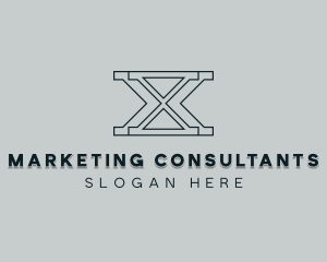 Professional Consulting Letter X logo