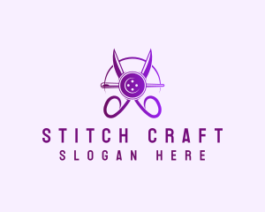 Sewing Scissors Tailor logo design