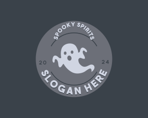 Scary Halloween Ghost logo design