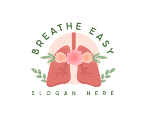 Floral Lungs Healthcare logo design