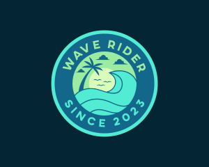 Tropical Surfing Wave logo