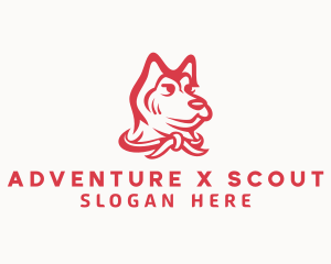 Dog Scout Scarf logo design