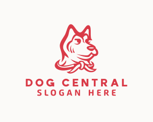 Dog Scout Scarf logo design