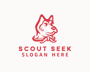 Dog Scout Scarf logo design