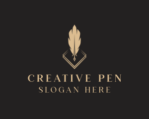 Author Feather Pen logo design