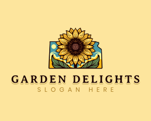 Garden Sunflower Kansas logo design