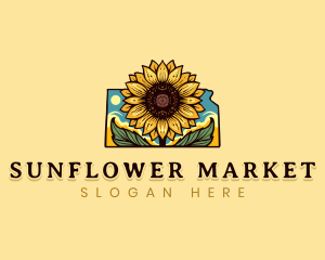 Garden Sunflower Kansas logo design