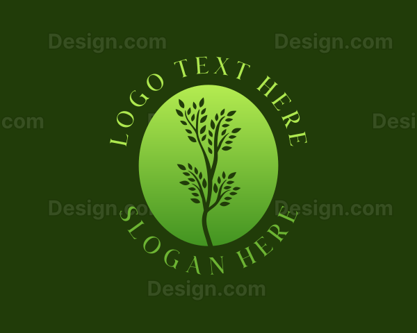 Eco Organic Plant Logo