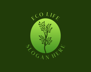 Eco Organic Plant  logo design