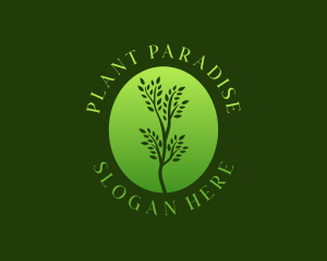 Eco Organic Plant  logo design