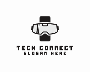 Technology Gaming Goggles logo design