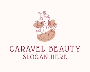 Organic Beauty Lady  logo design