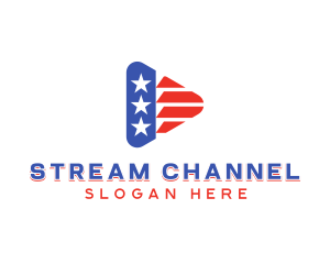 American Media Vlog logo design