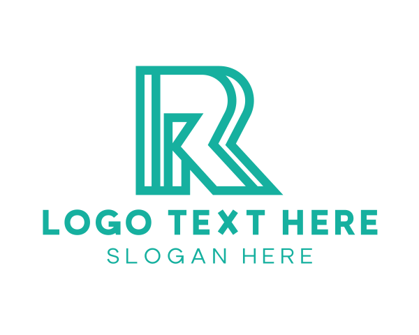 Abstract Outline R logo