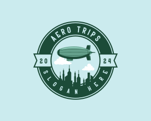 Airship Cargo Zeppelin logo design