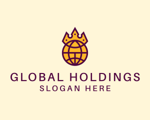 Global Royal Empire Crown logo design